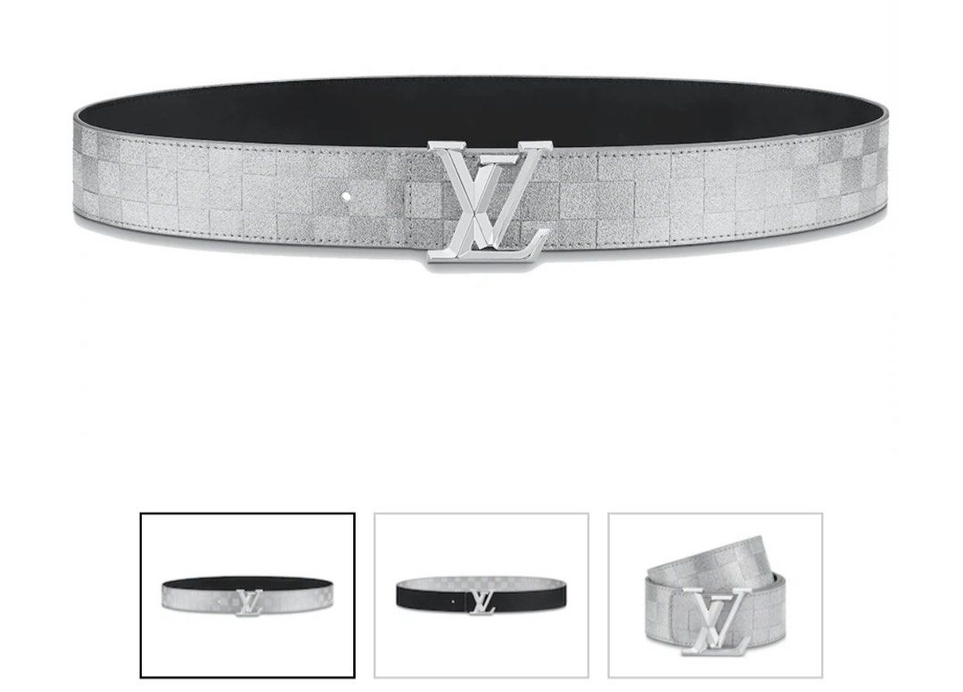 Louis Vuitton LV Pyramide Glitter Reversible Belt