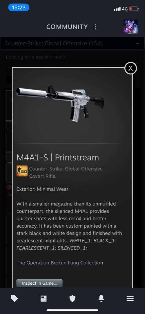 (MW) M4A1s Printstream, Video Gaming, Gaming Accessories, InGame