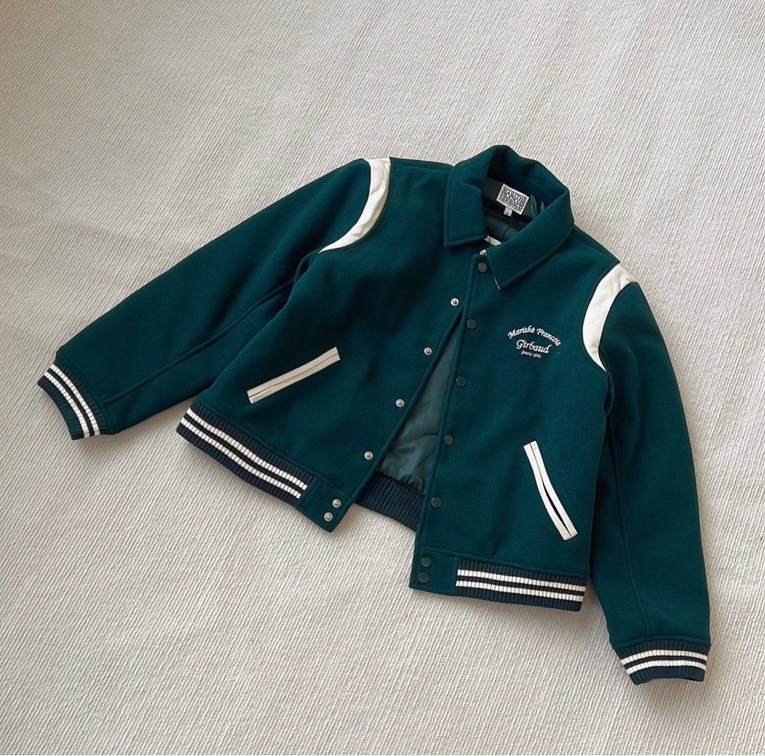 Marithe Varsity Jacket (Dark Green)