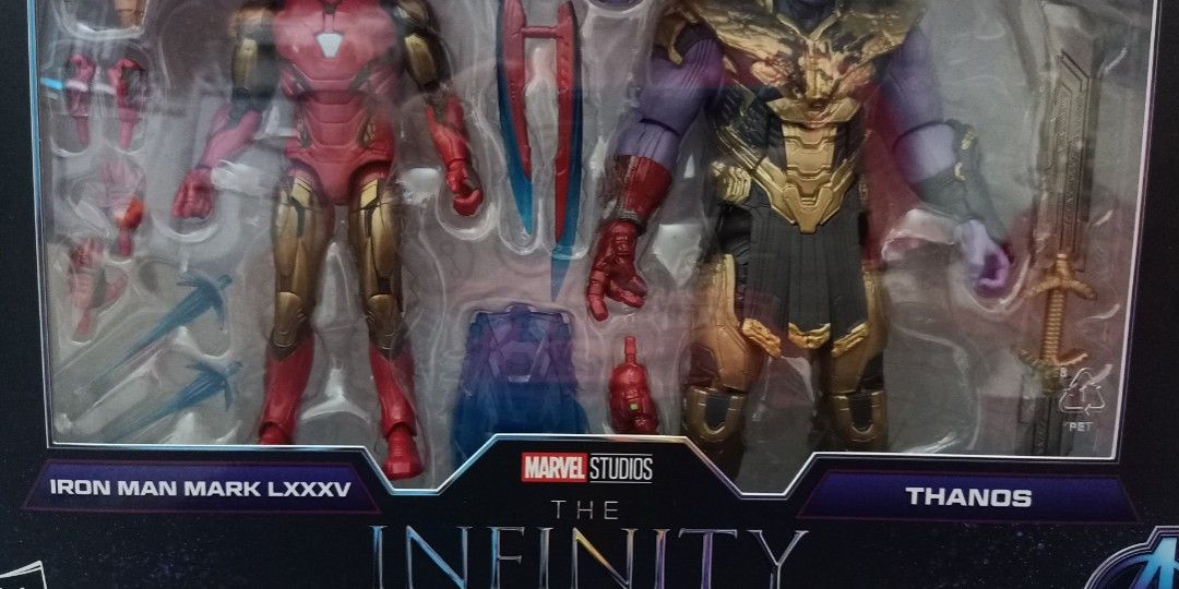 Marvel Legends The Infinity Saga Iron Man Mark LXXXV and Thanos ...