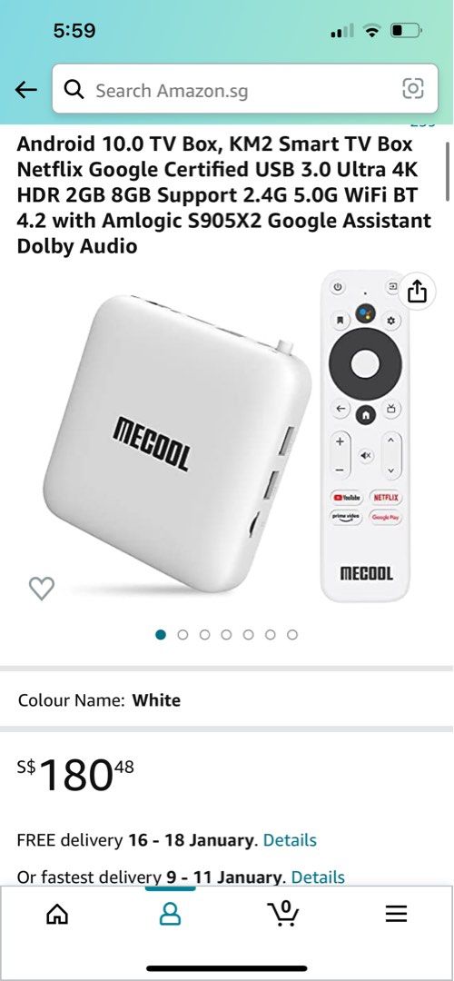 MECOOL Android 10.0, KM2 Smart TV Box Google Certified USB 3.0 Ultra 4K HDR  2GB 8GB Support 2.4G 5.0G Wi-Fi BT 4.2 with Amlogic S905X2 Google Assistant  Dolby Audio 