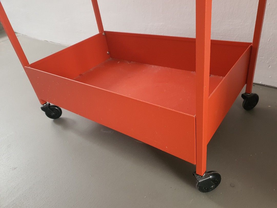 Metal storage rack with wheels, Furniture & Home Living, Furniture