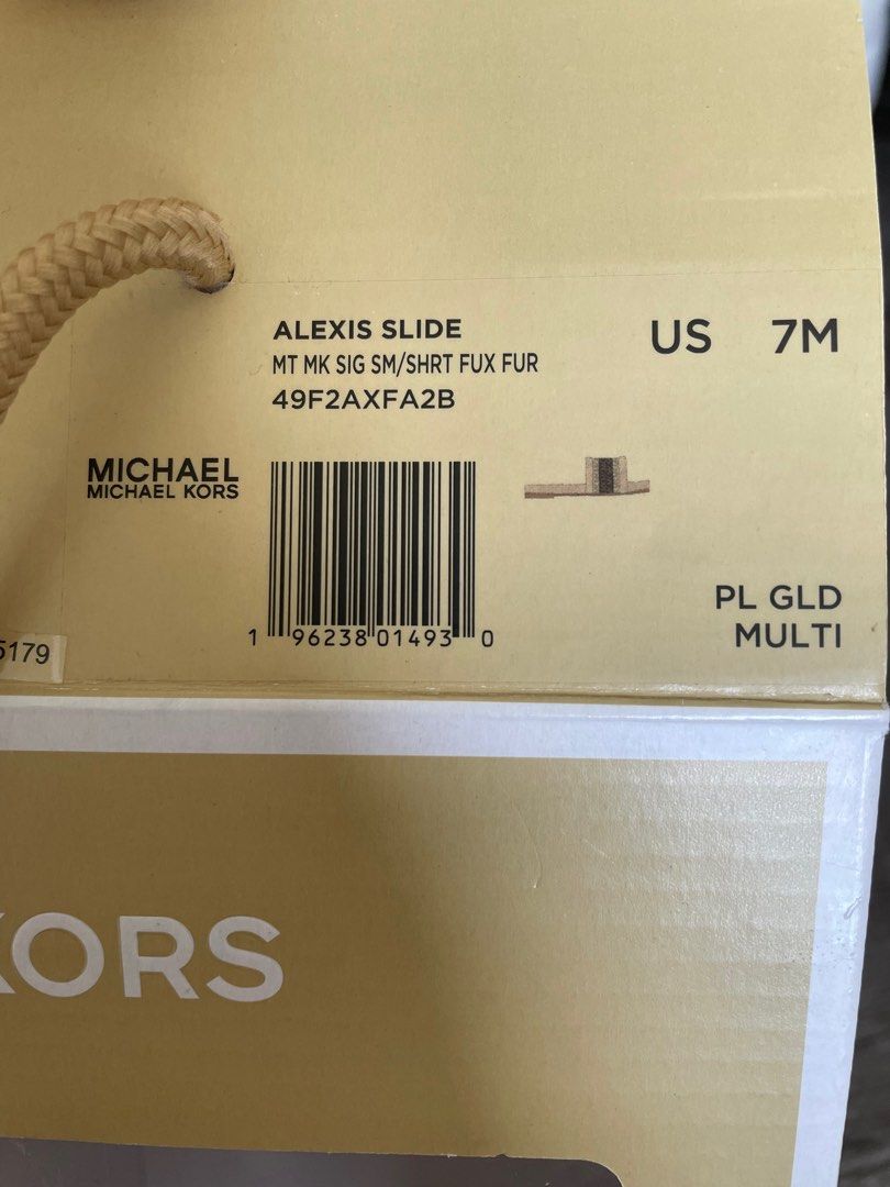 Michael Kors Alexis Faux Fur Slides, Luxury, Sneakers & Footwear on ...