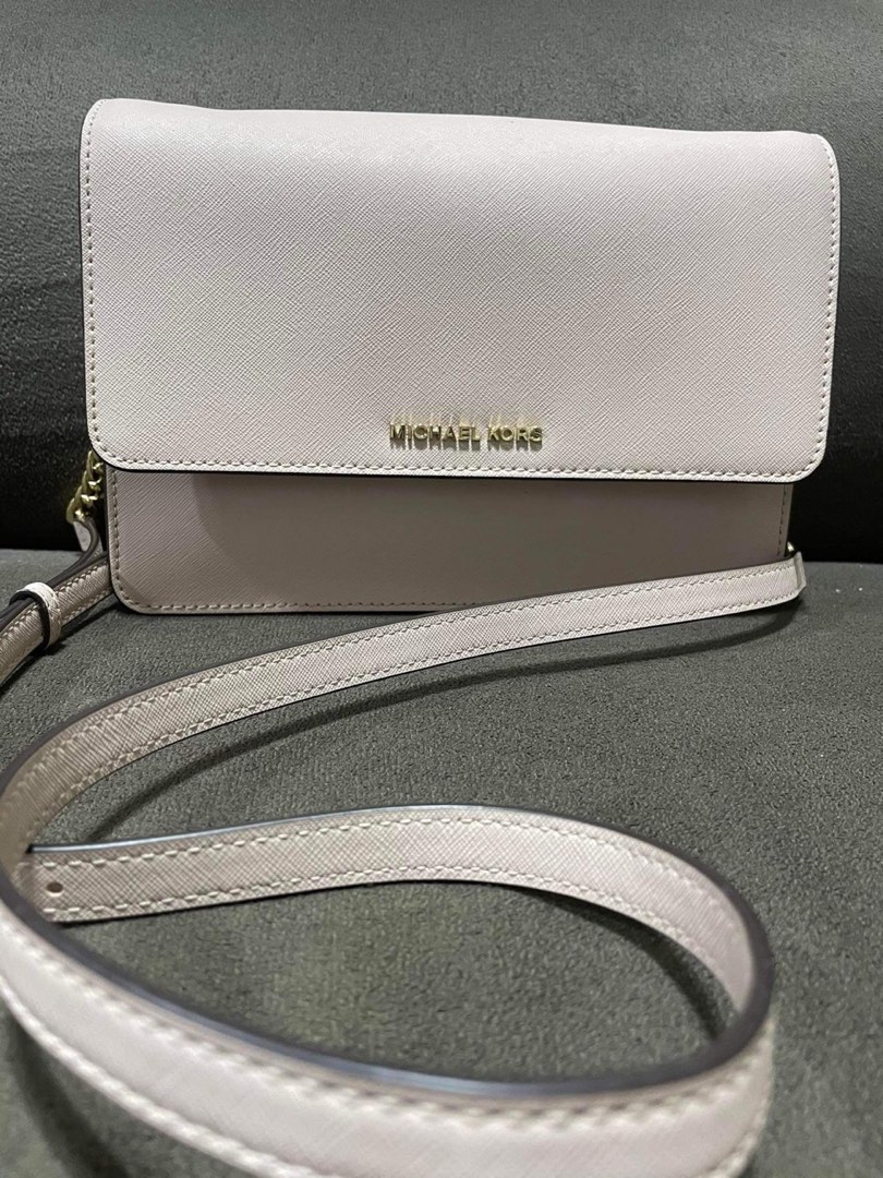 MK Daniela Large Saffiano Leather Crossbody Bag, Women's Fashion, Bags