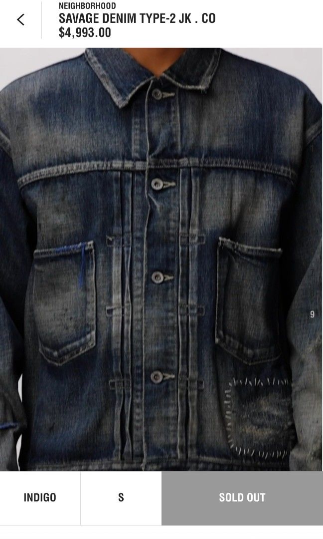 Neighborhood SAVAGE DENIM TYPE-2 JK . CO, 牛仔褸， goopimade, 男裝