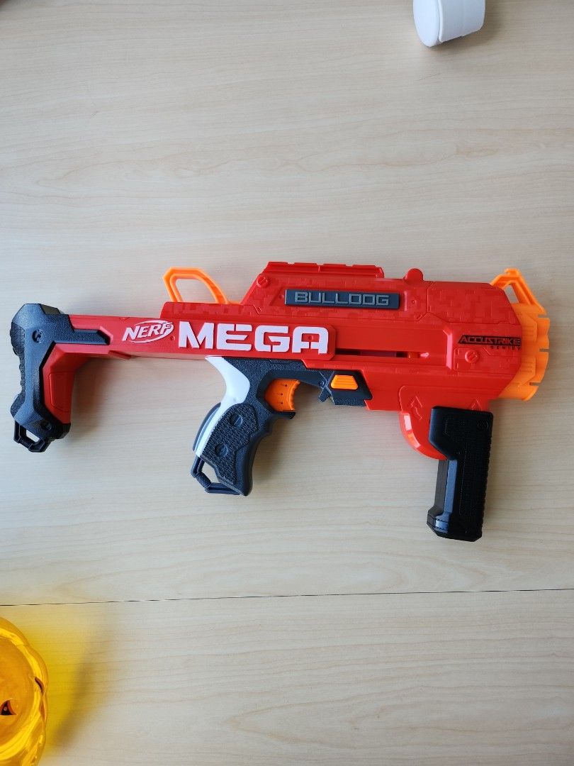Nerf Mega (Category: Action & Battle Toys) located in Singapore. Submitted by moseskkk (Listing ID 1206559547, Image 5). Description: take all 3 for $40. self collect at 38 anchorvale lane. price is Fix!.