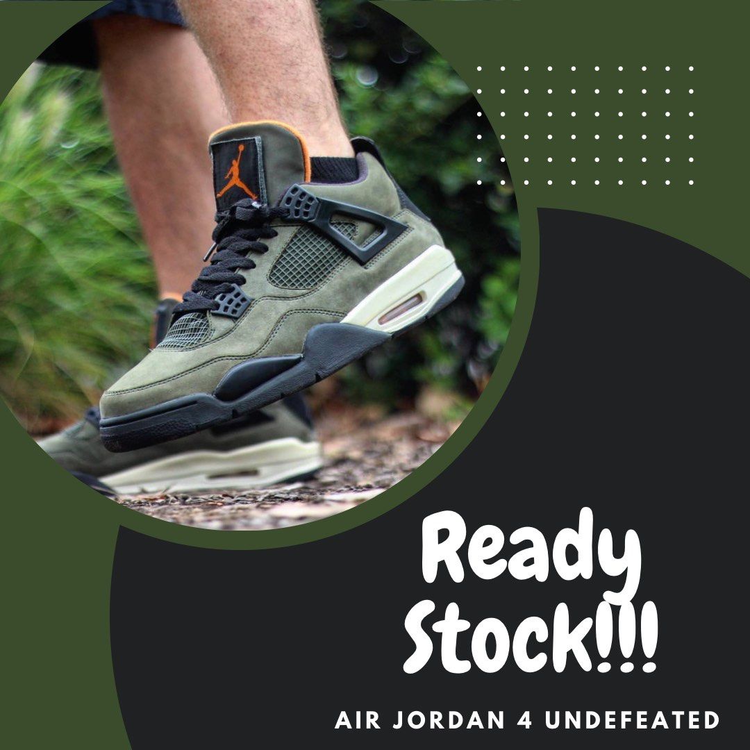 Nike Air Jordan 4 Undefeated Men s Fashion Footwear Sneakers on