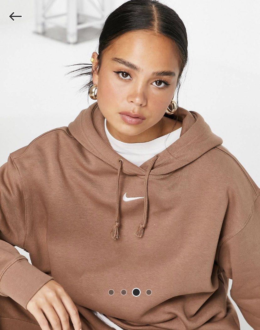 nike hoodie in archaeo brown, Women's Fashion, Tops, Longsleeves on  Carousell