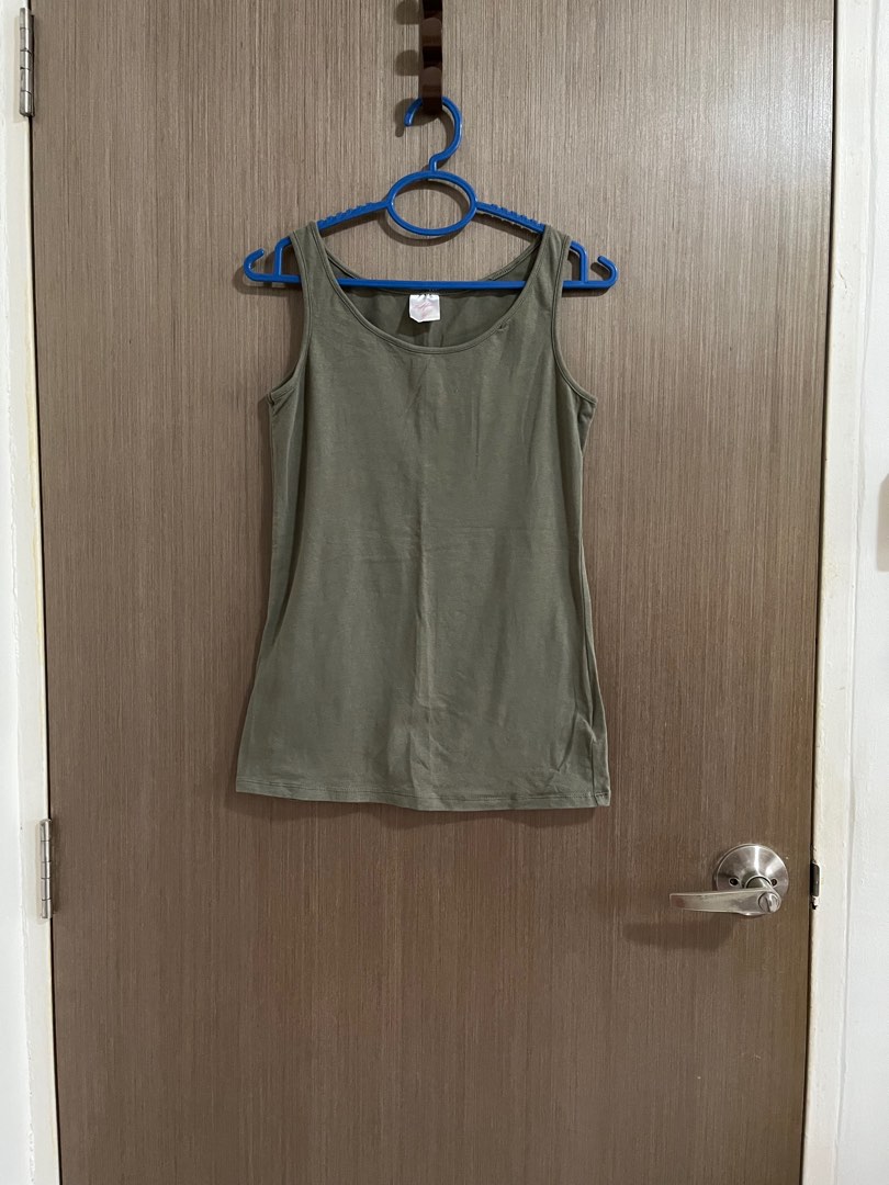 ELLE Olive Green Knit Tank Top main image 1