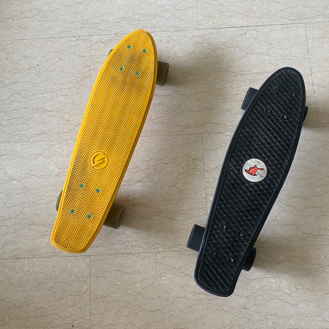 Penny Board Black and Yellow, Sports Equipment, Sports & Games, Skates, Rollerblades & Scooters