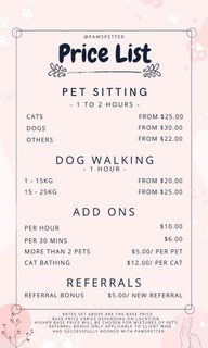 PET SITTING & DOG WALKING SERVICES, West Singapore (PAWSPETTER)