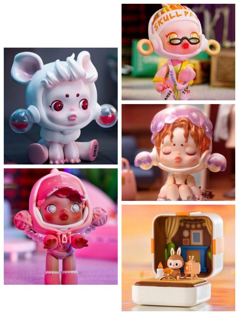 wts wtt popmart labubu ringbox action cut stand in hypepanda pink girl ...