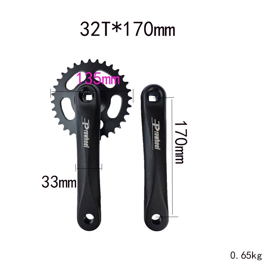 28t Sprocket POHOVE Bicycle Crankset,44/32/22T Single Speed