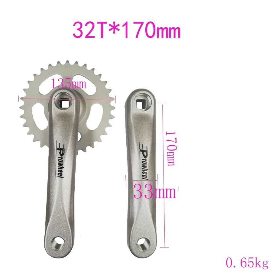 ProWheel Single Speed Crank Set Small for Ebike Bicycle 32T 28T PAB Eco drive Jimove MC Zebra food delivery MIDO KUDU Venom Blue tag Orange tag grab