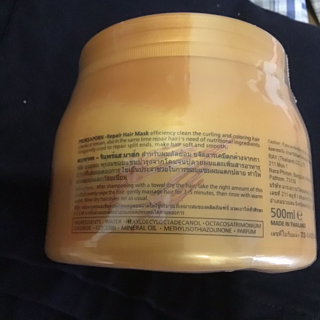 Pruksaporn repair hair mask #NY50, Beauty & Personal Care, Hair on Carousell