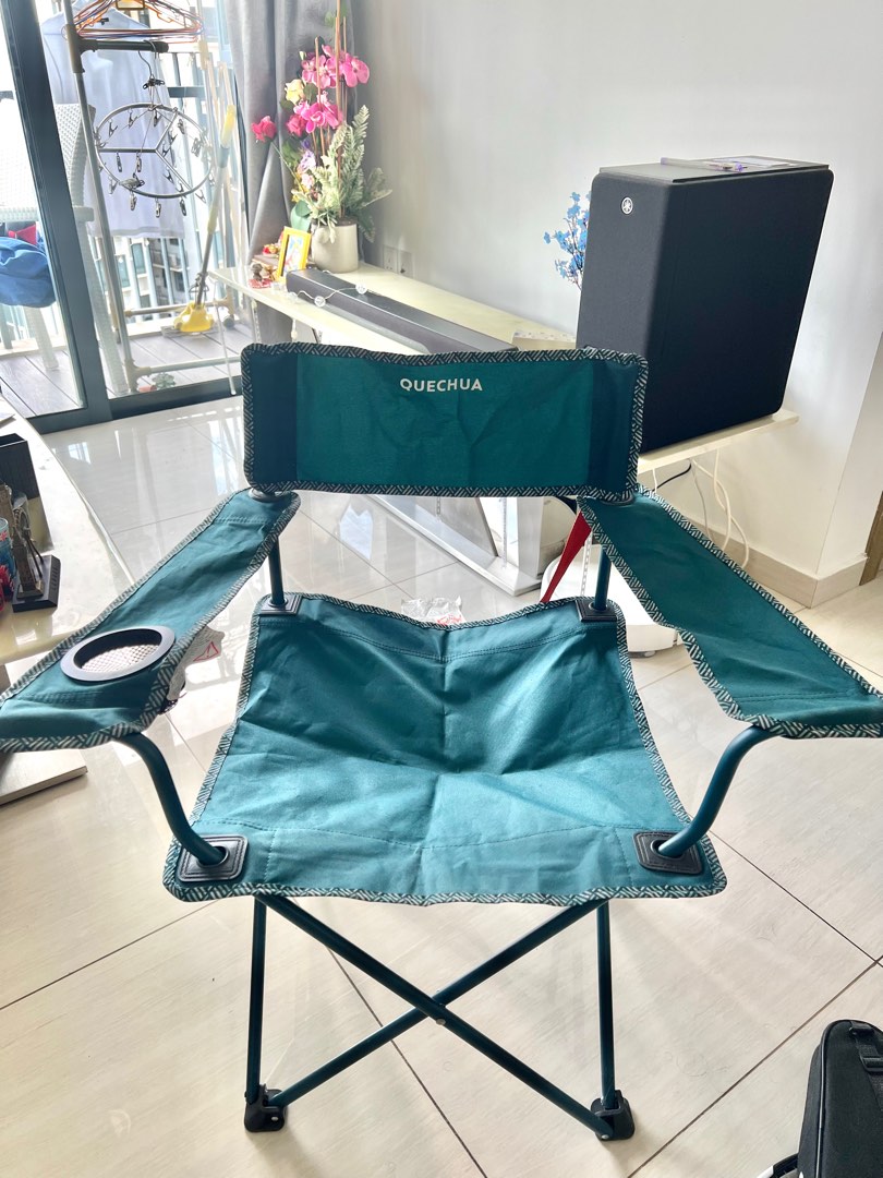 Quechua Folding Chair and small table, Furniture & Home Living, Outdoor