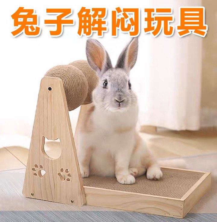 Rabbit/Cat Scratcher board toy, Pet Supplies, Homes & Other Pet Accessories on Carousell