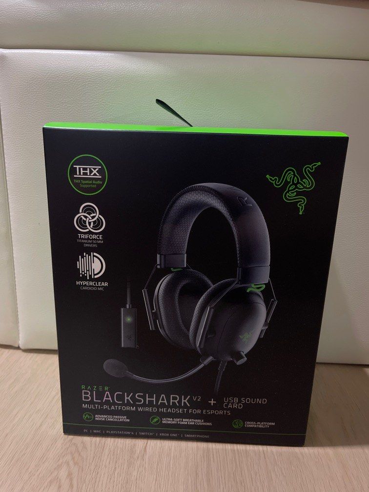 RAZER BLACKSHARK V2 + USB SOUND CARD - ヘッドホン