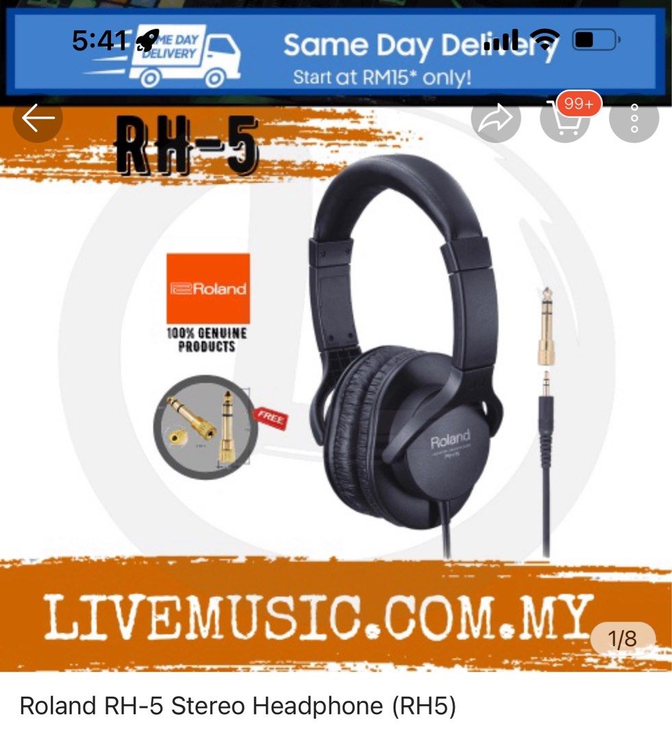 Roland rh5 stereo headphones deals