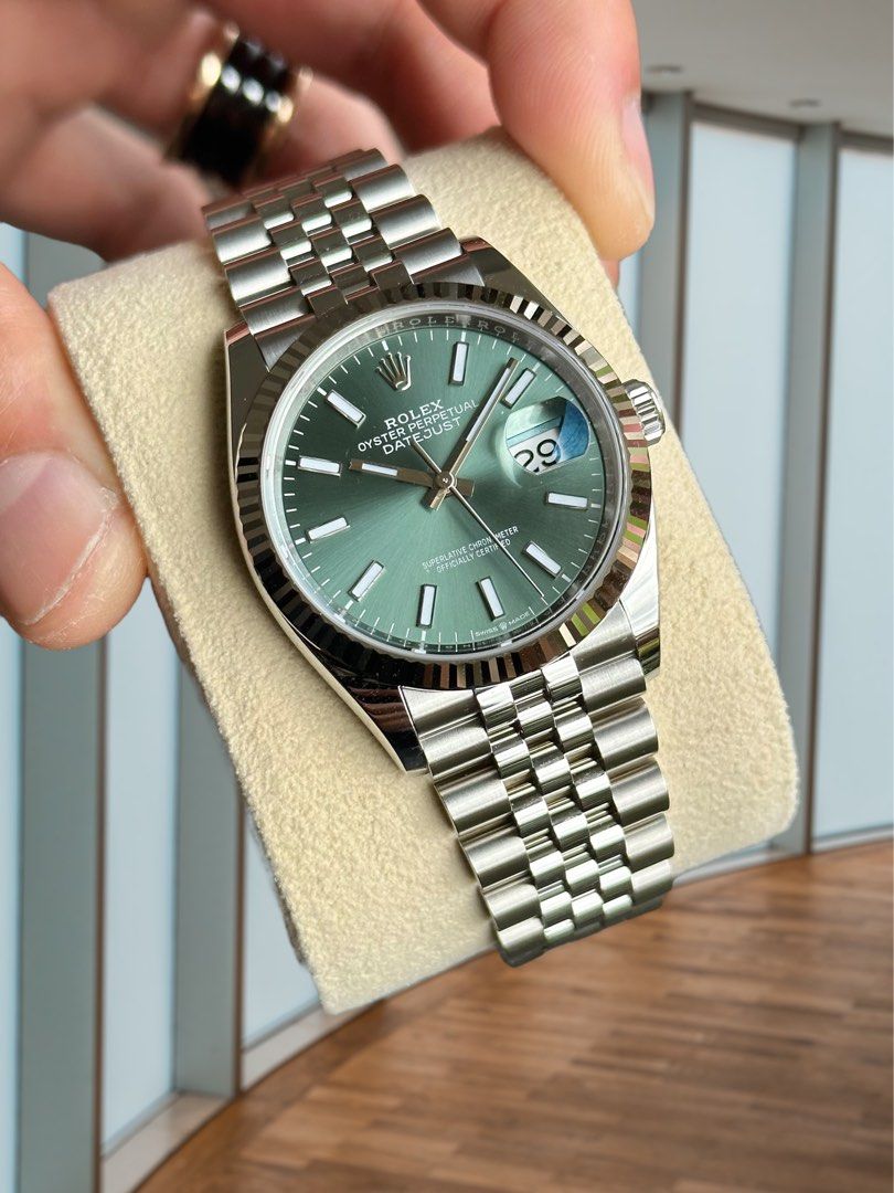Rolex Datejust 126234 Mint Green 36mm Luxury Watches on Carousell