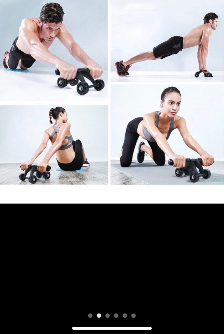 Roller Fitness AB Wheel Roller Wheel AB Roda Alat bantu Gym