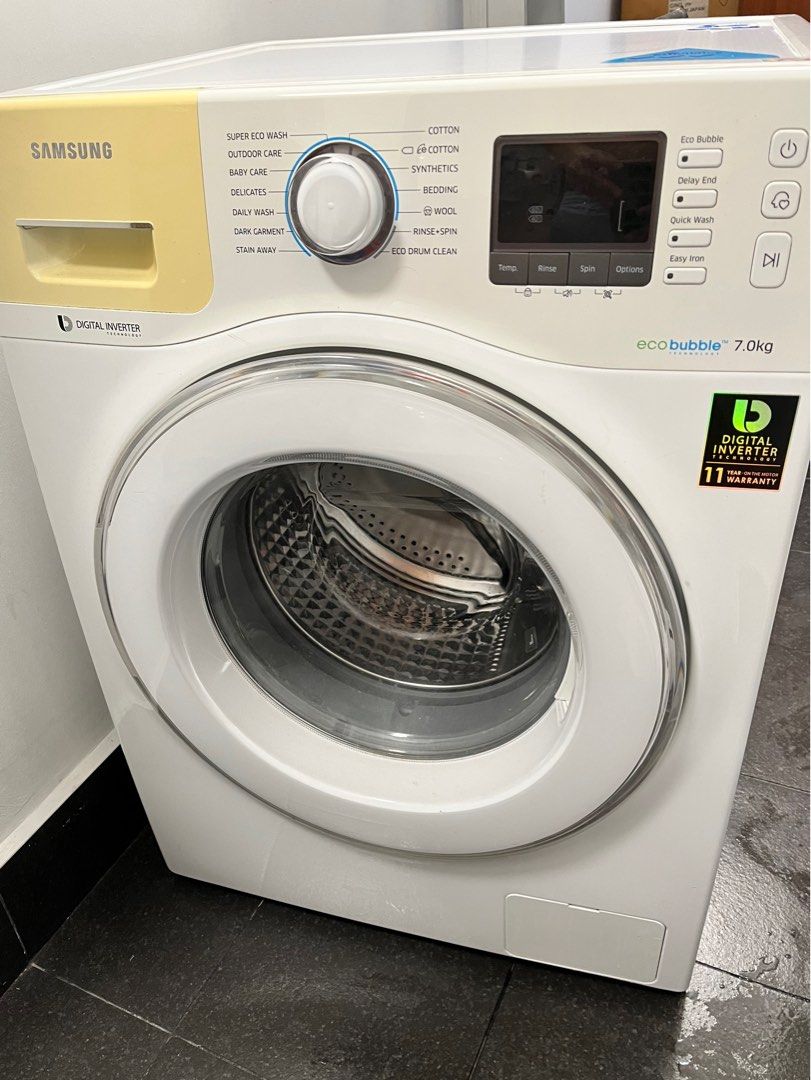 Samsung Eco Bubble 7.0kg Digital Inverter, TV & Home Appliances ...