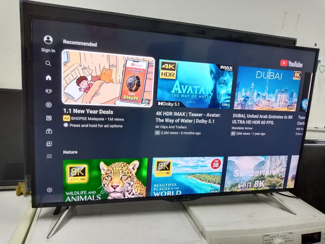 SHARP AQUOS 50 Inch 4K UHD Smart Tv, TV & Home Appliances, TV