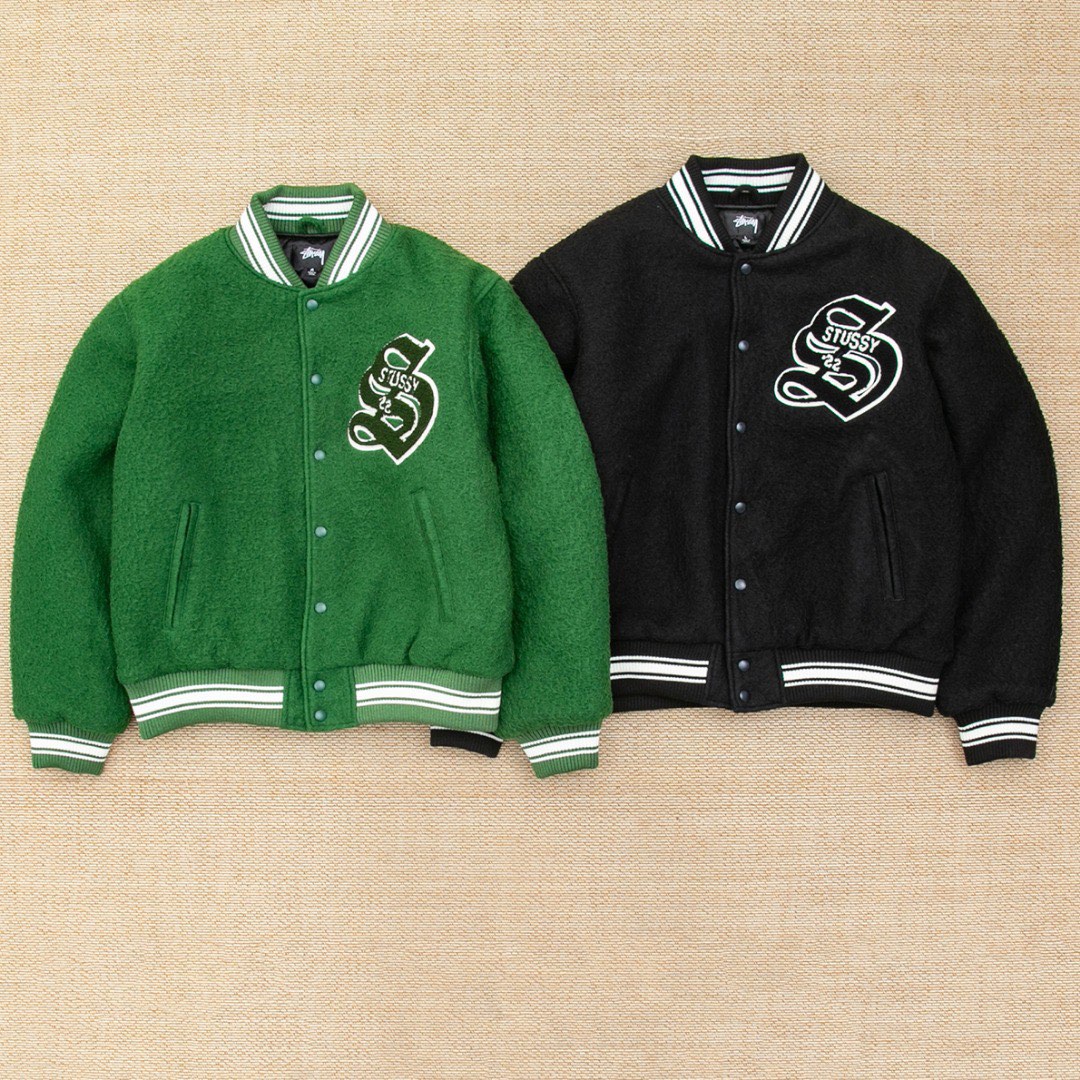 STUSSY CASENTINO WOOL VARSITY JACKET - スタジャン