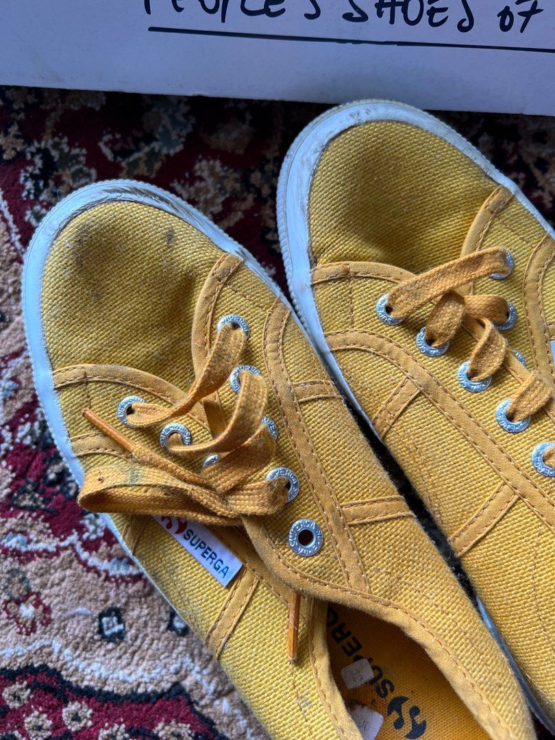 Superga Yellow Mustard Shoes Women s Fashion Footwear Sneakers on Carousell