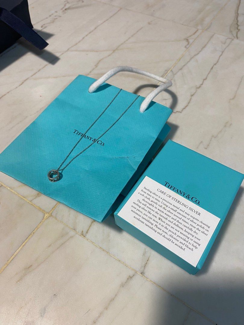 Tiffany & Co. Sterling Silver Atlas Open Necklace, Women's Fashion