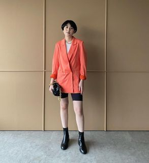 Trickntricky obersizr blazer orange