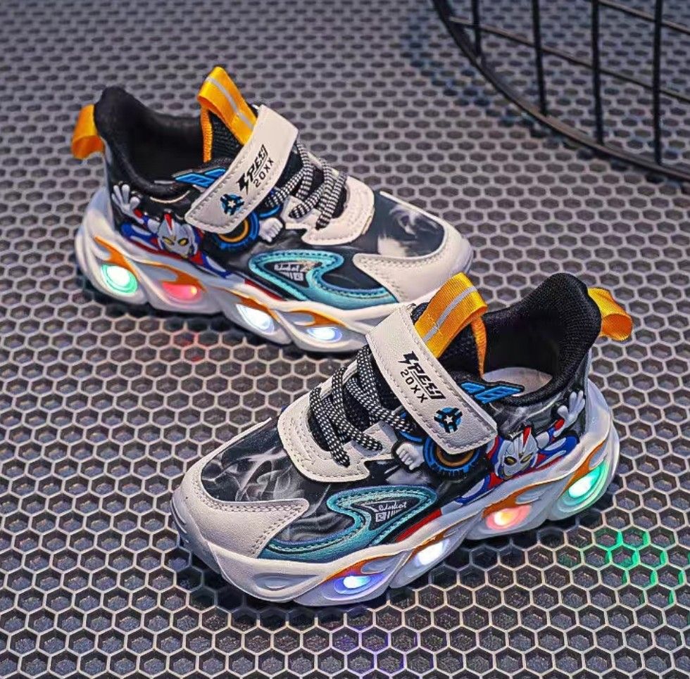 Ultraman sport shoes eith light, Babies & Kids, Babies & Kids Fashion ...