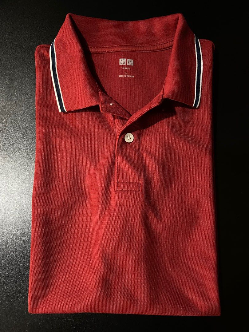 Uniqlo Red Polo Shirt Men s Fashion Tops Sets Tshirts Polo