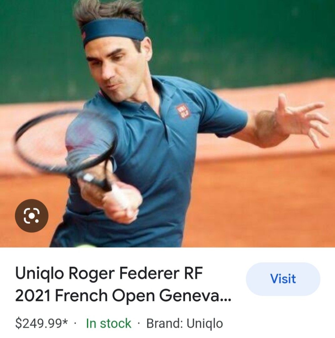 Roger Federer RF Polo Shirt Dry-Ex US Open 2022 Uniqlo White