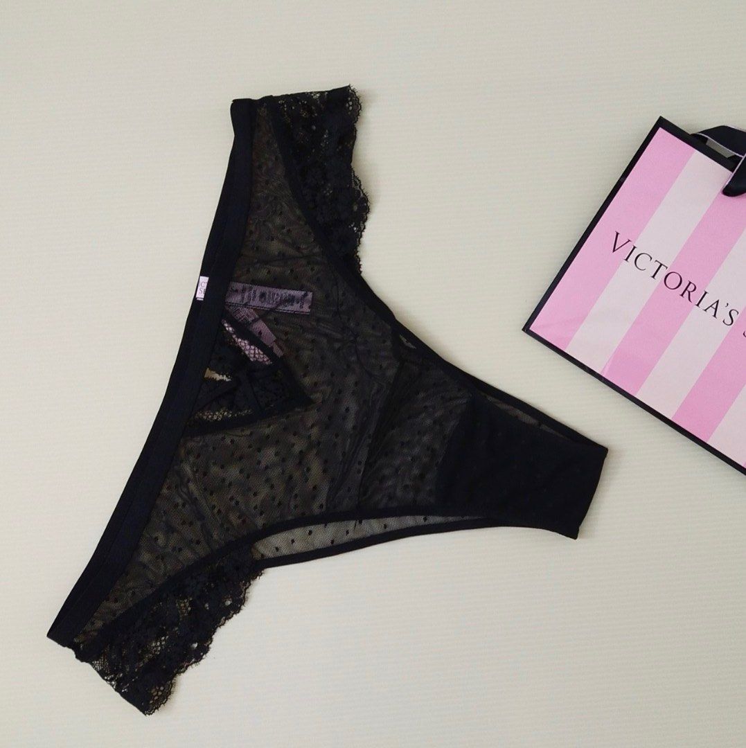 Victoria's Secret Black See-Through Panty, Women's Fashion, New  Undergarments & Loungewear on Carousell