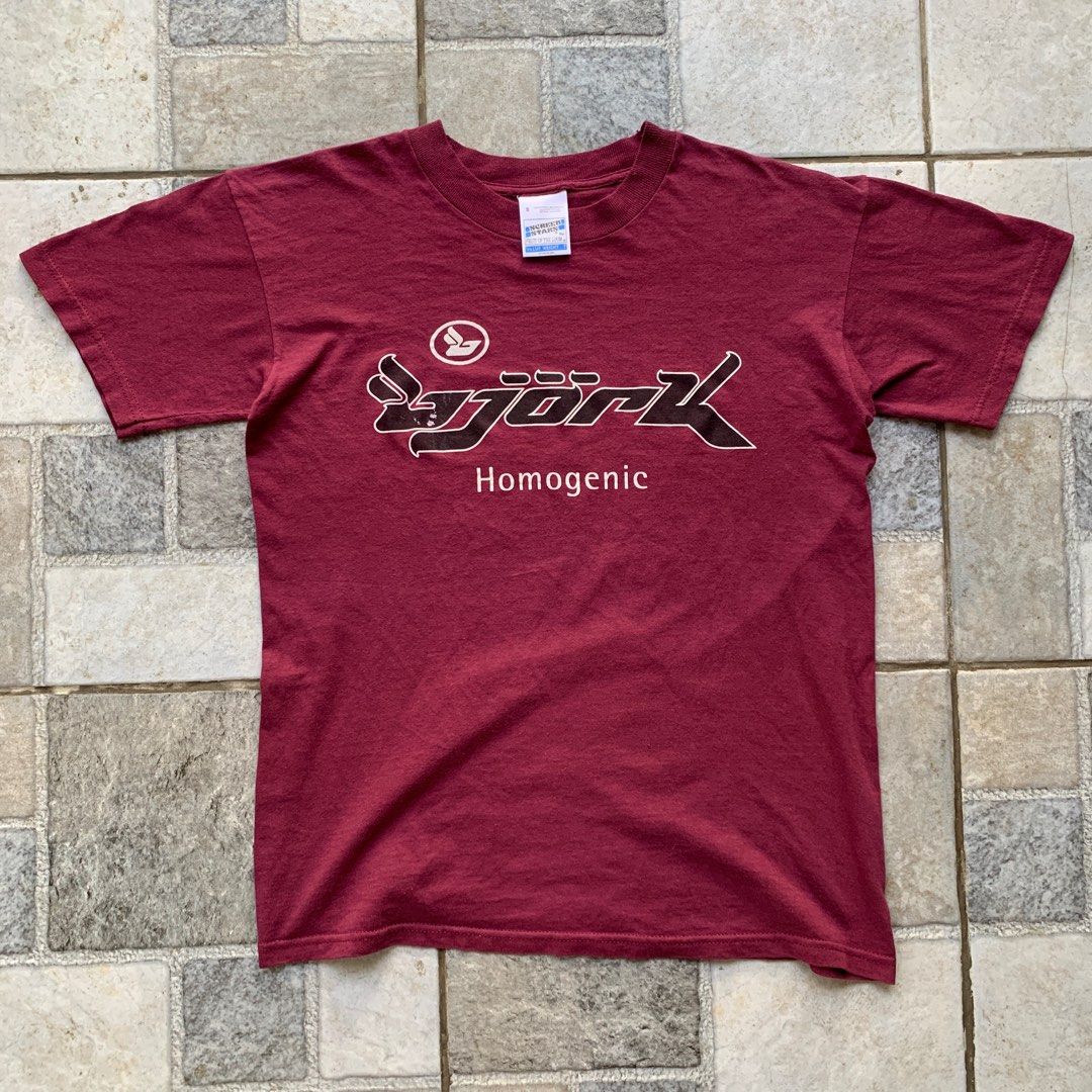 T-shirt Bjork Homogenic 1997 Réimprimé - Taille S à 5XL, Couleur Bordeaux