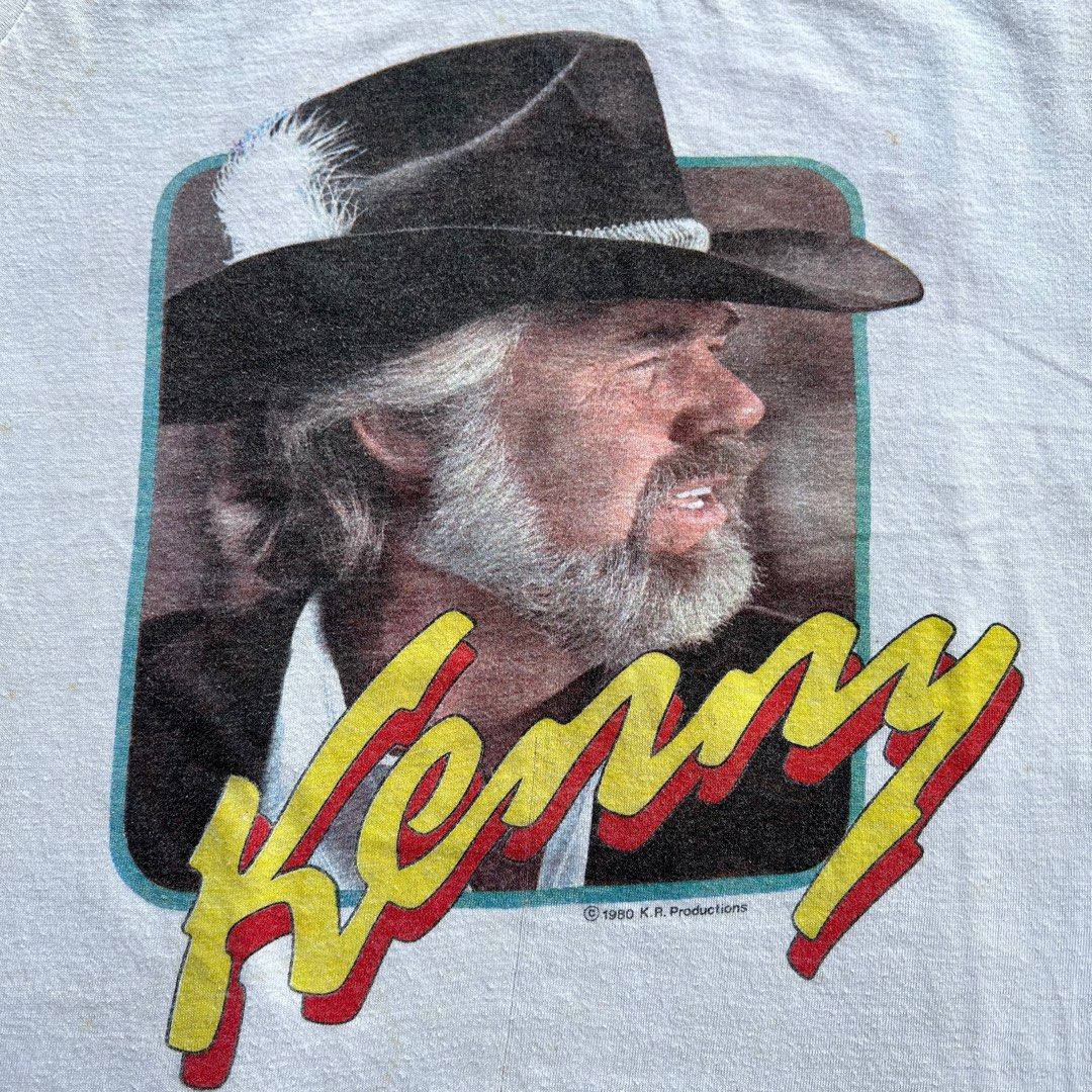 Vintage Kenny Rogers 1980 Band T-shirt, Men's Fashion, Tops & Sets 