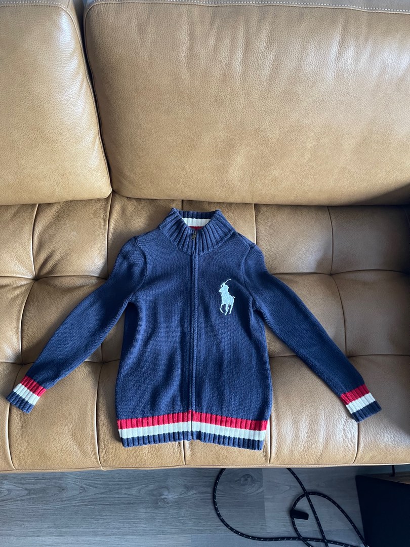 Vintage Knitted Polo Jacket, Babies & Kids, Babies & Kids Fashion on