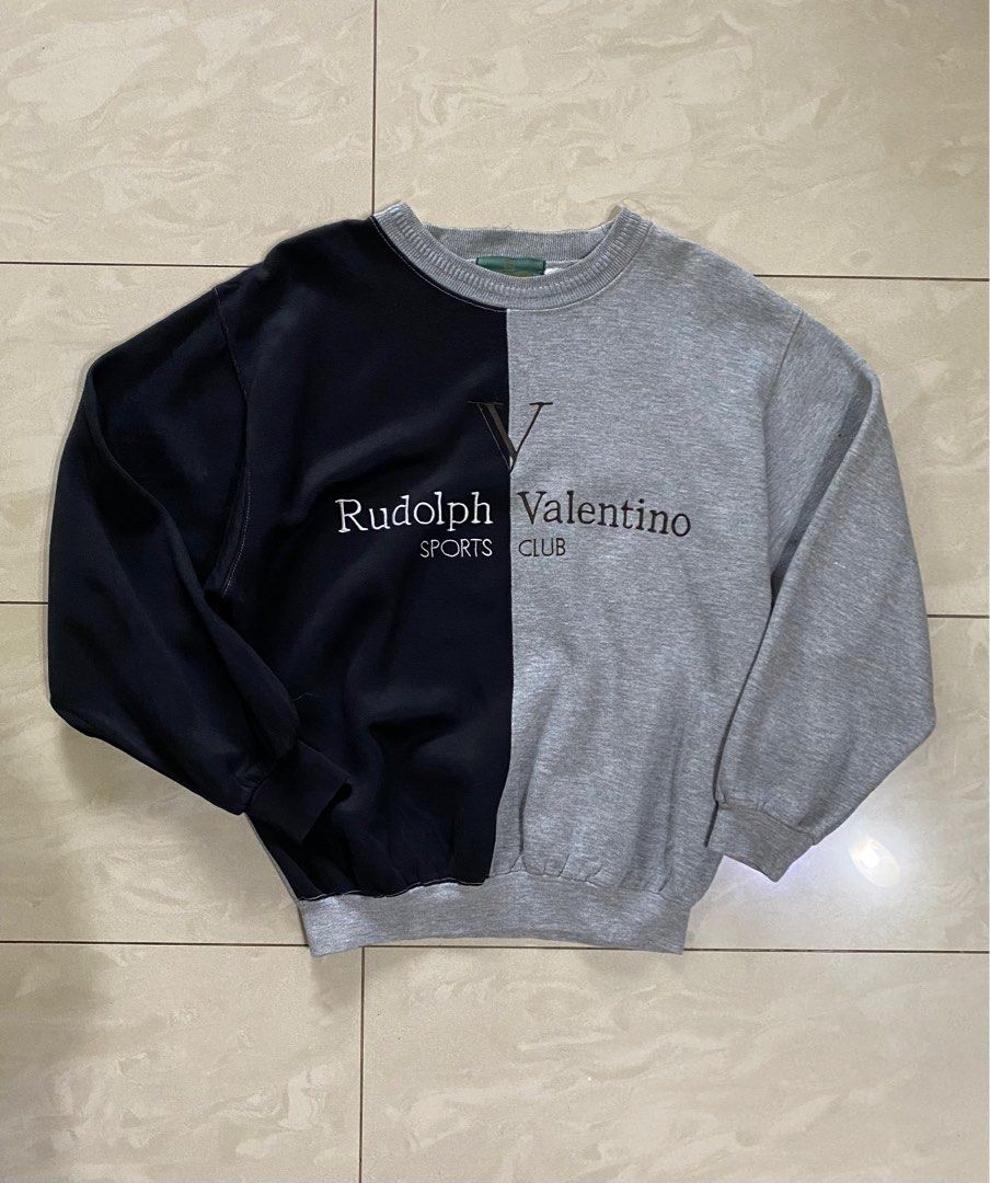 jubilæum Forstyrre Magnetisk Vintage Rudolph Valentino Sports Club Split Sweater Pullover, Men's  Fashion, Tops & Sets, Hoodies on Carousell