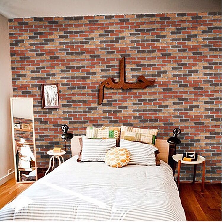 Multiple design)Waterproof Brick Vinyl 3D Wall Sticker was Modern Living  Room TV Background Self Adhesive PVC Wallpaper Kitchen Decorative Stickers,  Furniture & Home Living, Home Decor, Wall Decor on Carousell