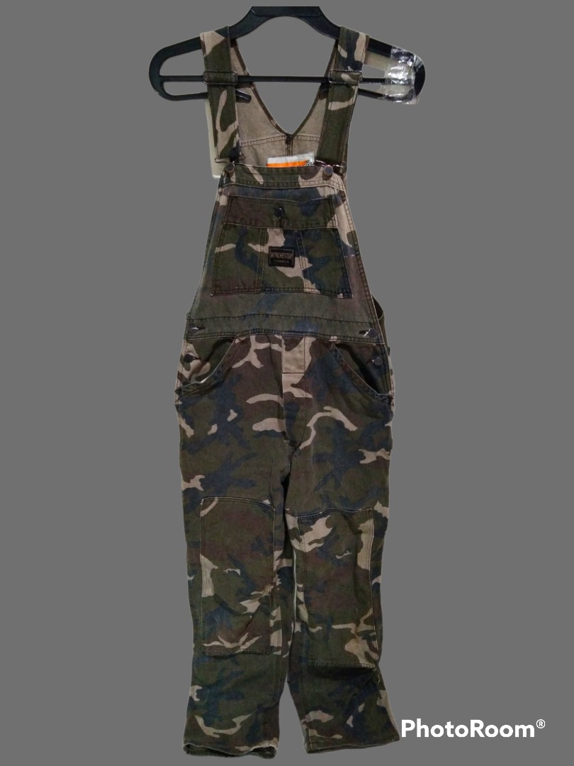 Winchester overalls camo hunting outdoor jacket, Men's Fashion, Tops ...