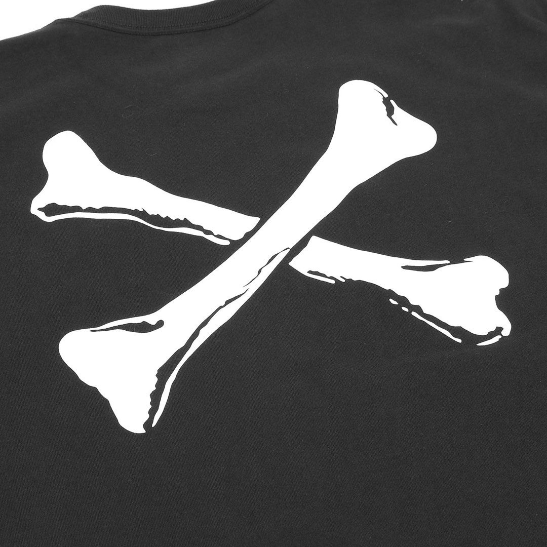 WTAPS 21AW CROSSBONES LS TEE BLACK SIZE 05 XXL, 男裝, 上身及套裝