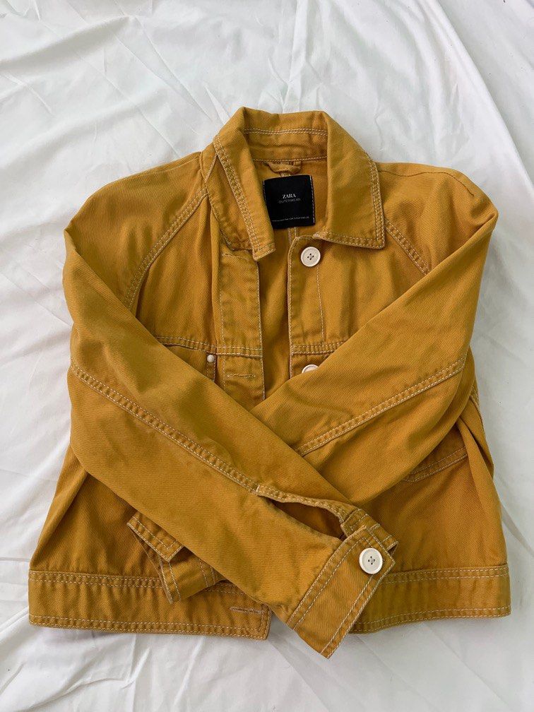 Zara Mustard Yellow Jacket, Women's Fashion, Coats, Jackets and