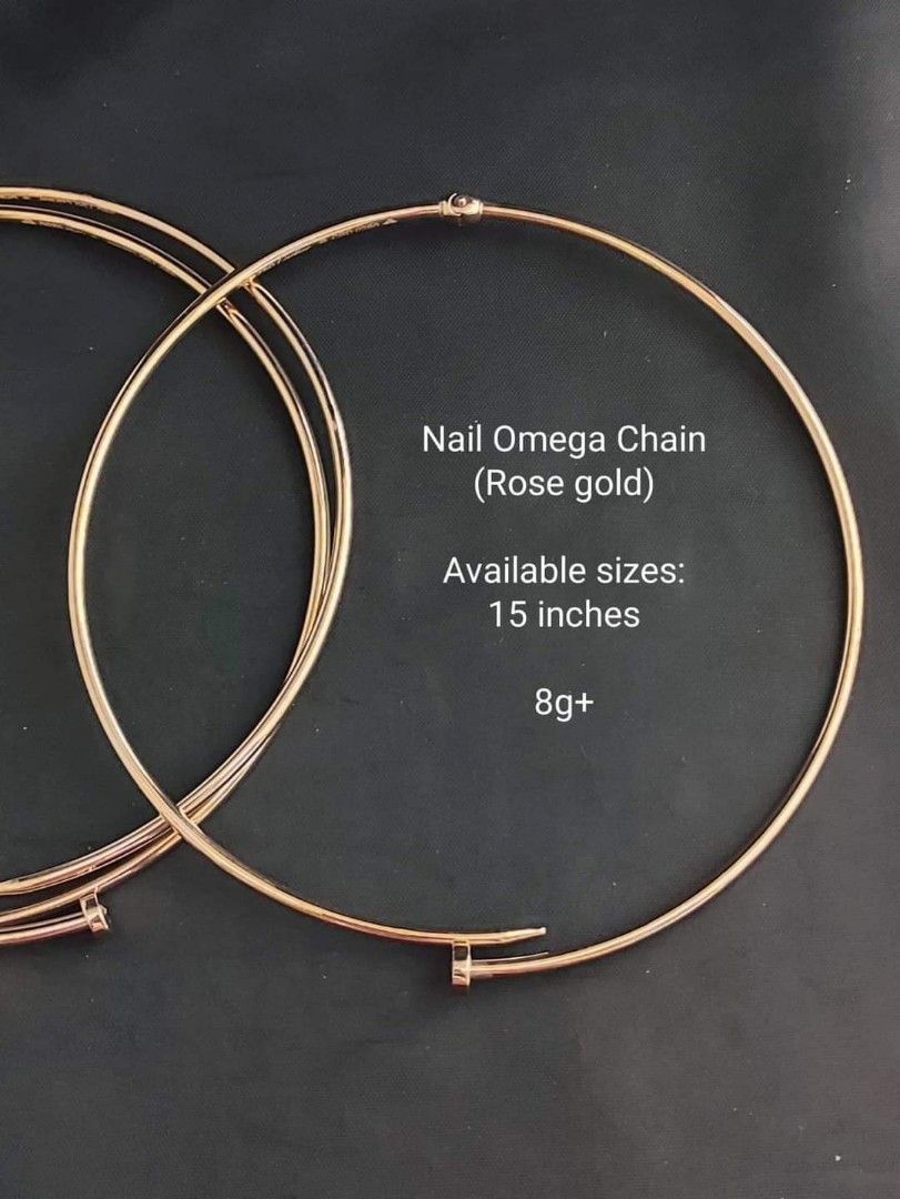 Rose gold omega chain top