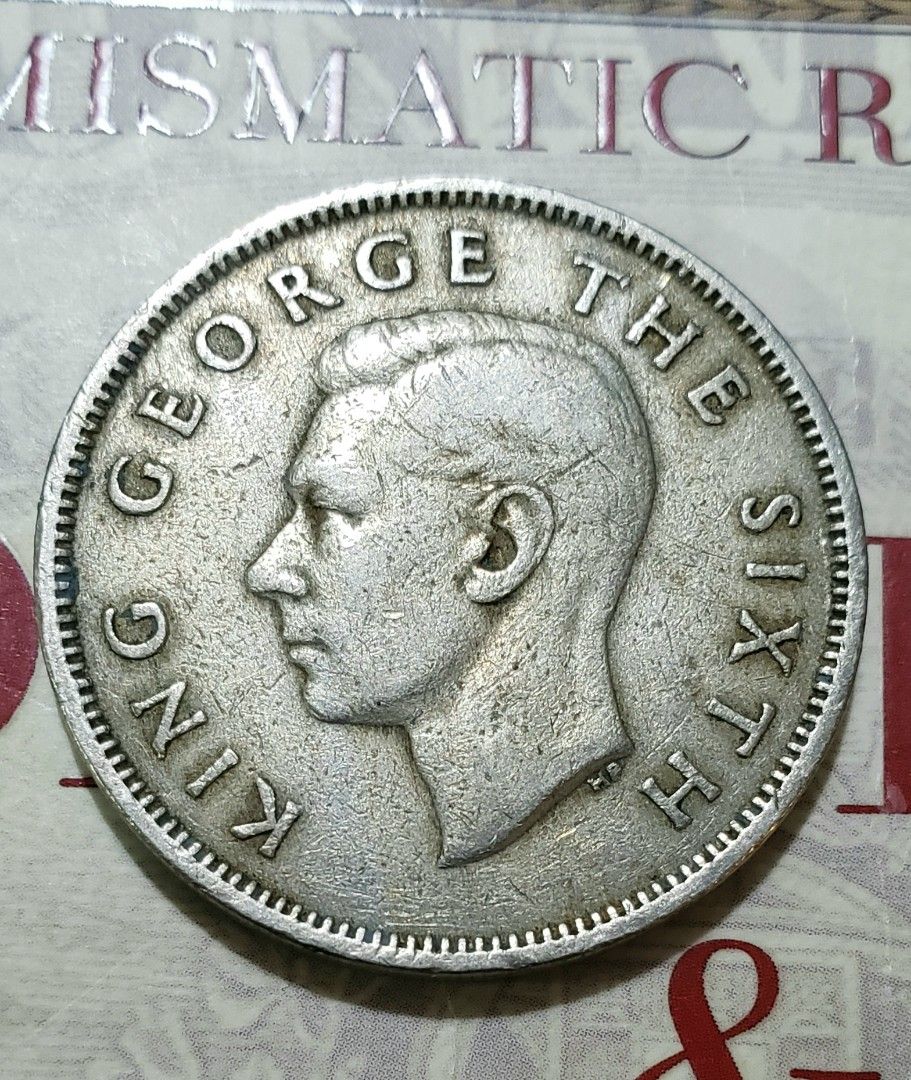 1950年紐西蘭1 Florin 英王喬治六世像背面幾維鳥, 興趣及遊戲, 收藏品及紀念品, 錢幣- Carousell