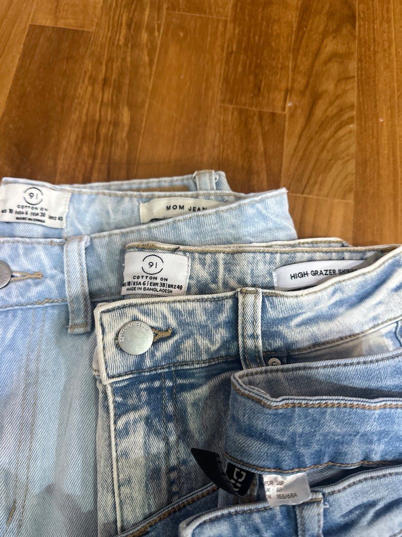 1 for 10 2 for 16 Assorted Jeans from Cotton On H M and Korea Women s Fashion Bottoms Jeans Leggings on Carousell