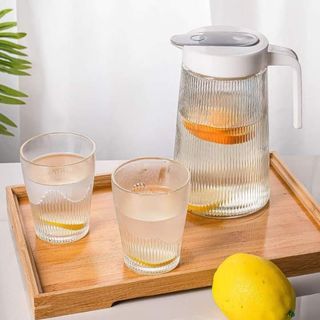 5 Pieces set Drinking Water Jug Pitcher and Glass Cups
