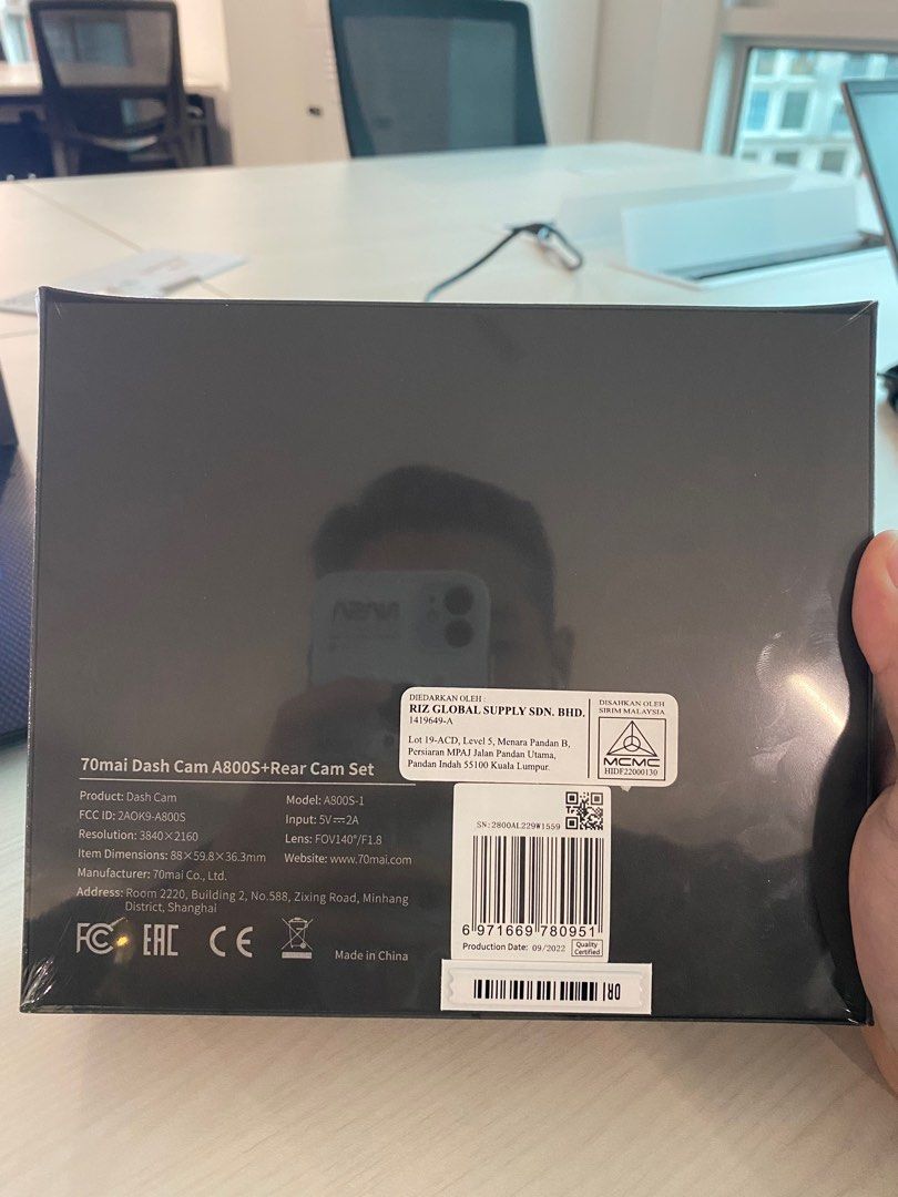 70mai Dash Cam A800S + Rear Cam Set 4K, Auto Accessories on Carousell