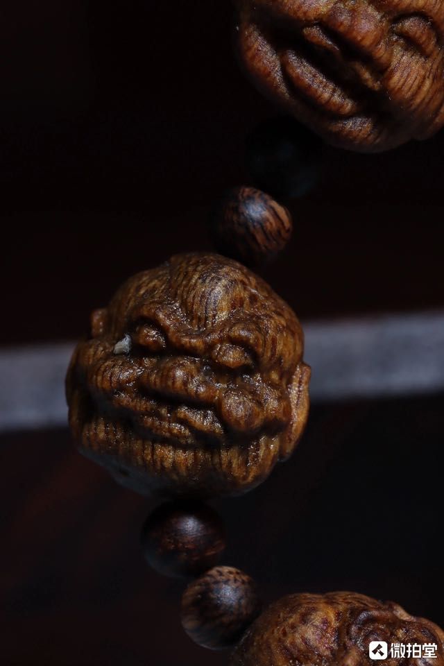 柬埔寨菩薩棋沉香手串純手工雕刻十八羅漢佛珠- Carousell