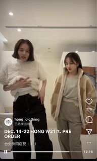 圖一白色泰迪短上衣（白）+圖二格菱短裙（白）